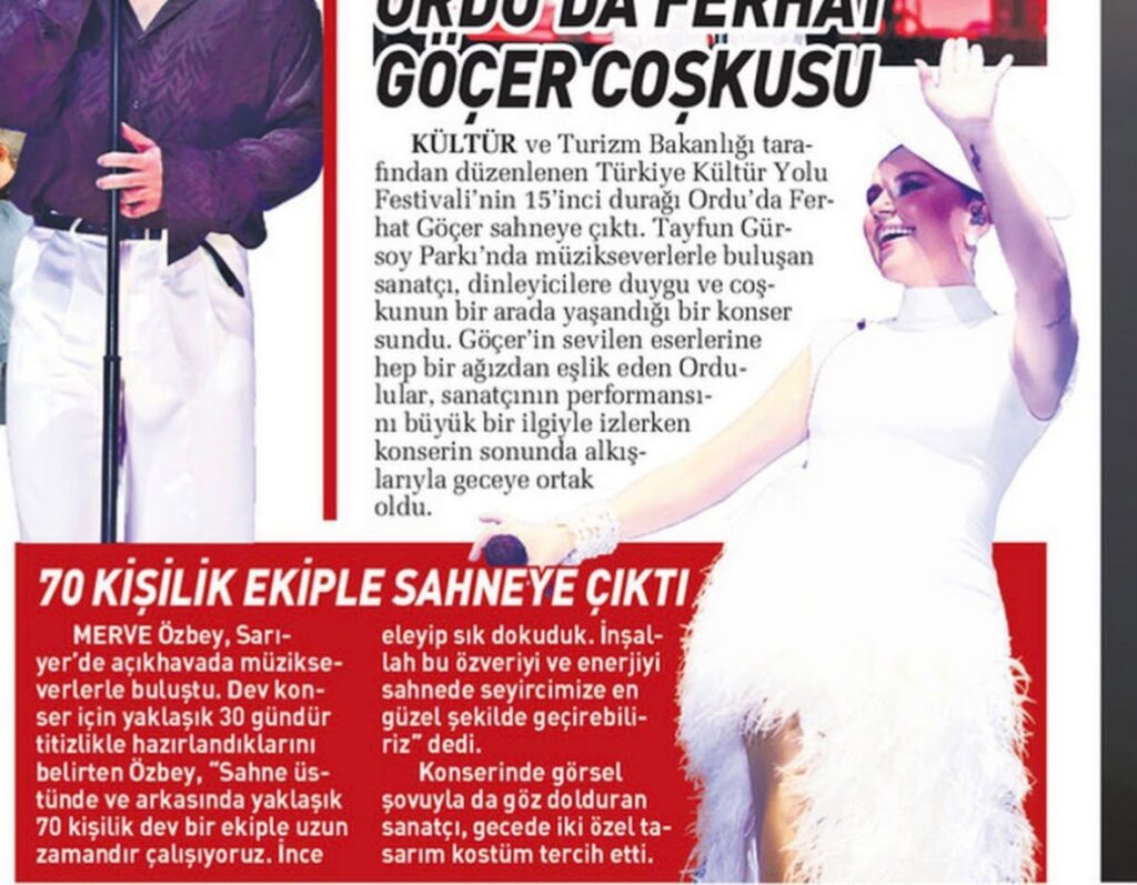 70 kişilik ekiple sahneye çıktı